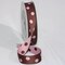 The Ribbon People Pink and Brown Polka Dot Woven Craft Ribbon 1" x 54 Yards